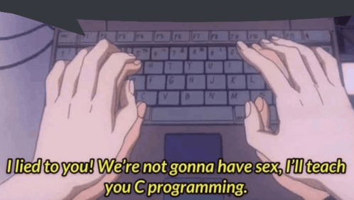a person typing on a keyboard with the words i lied to you