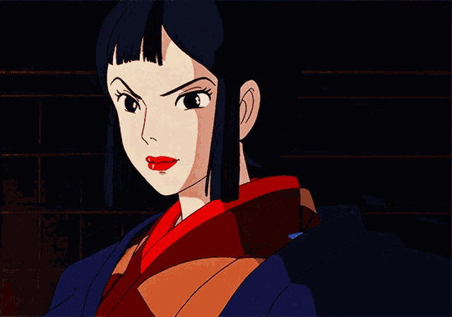 a cartoon of a woman laughing with her eyes closed and her tongue hanging out