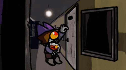 a cartoon drawing of a person holding a pumpkin that says " hot milk " on it