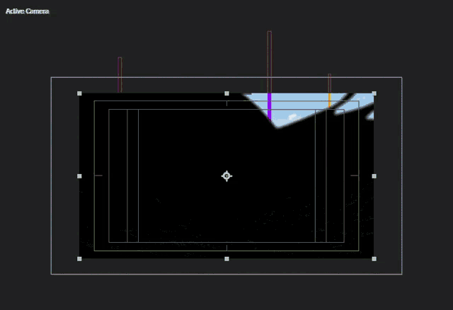 a computer screen shows a picture of a landscape and the words active camera at the top
