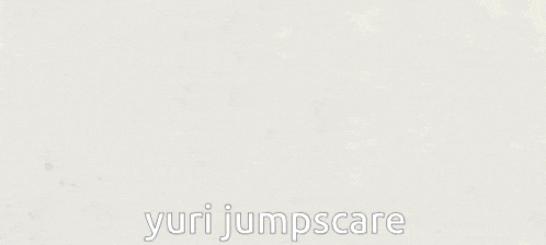 a cartoon drawing of a girl and a man with the words yuri jumpscare below them
