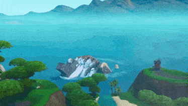 a small island in the middle of the ocean