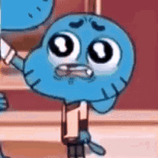 Blue Thing Gumball GIF - Blue Thing Gumball Cry GIFs