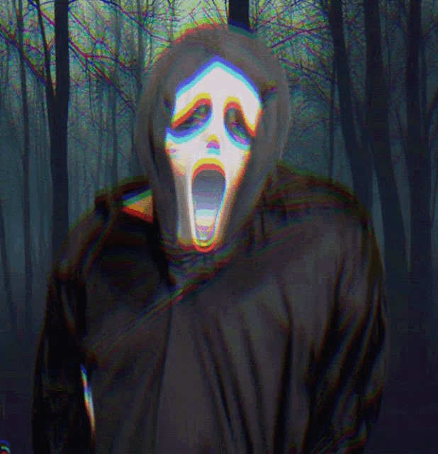 a picture of a person with a screaming face