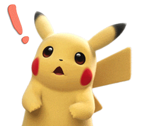 a pikachu with a surprised look on its face
