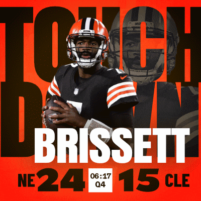 a poster with a football player named brissett