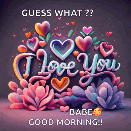 a poster that says i love you with hearts around it