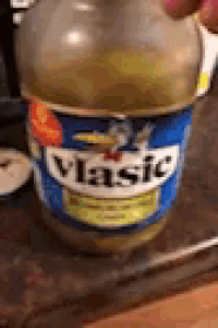 a bottle of vlasic mustard is on a counter top .