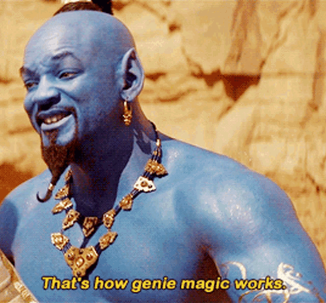 Aladdin Genie GIF - Aladdin Genie Thats How Genie Magic Works GIFs