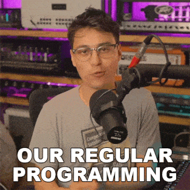 Our Regular Programming Has Resumed Hunter Engel GIF - Our Regular Programming Has Resumed Hunter Engel Agufish GIFs