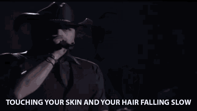 Touching Your Skin And Your Hair Falling Slow GIF - Touching Your Skin And Your Hair Falling Slow Caress GIFs