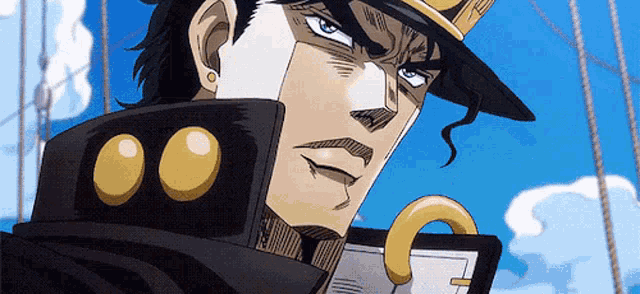 a close up of a cartoon character wearing a hat and holding a piece of paper