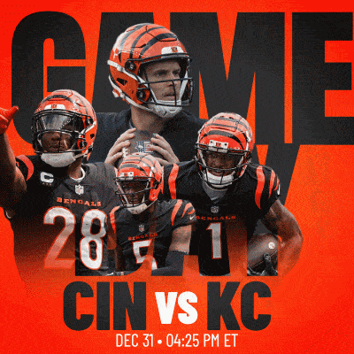 a poster for a game between the cincinnati bengals and kc