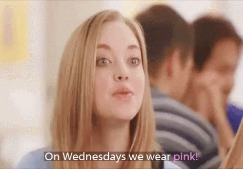 Mean Girls On Wednesdays We Wear Pink GIF - Mean Girls On Wednesdays We Wear Pink GIFs