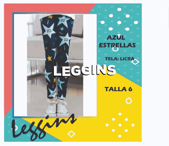 a picture of a child wearing a pair of leggings with stars on them