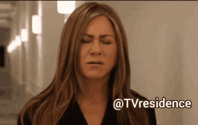 a woman with her eyes closed and the words @tvresidence on the bottom
