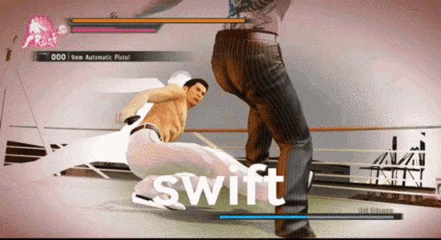 a video game with the word swift on the bottom right