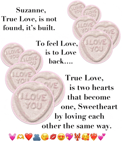 a poster that says suzanne true love is not found it 's built to feel love is to love back