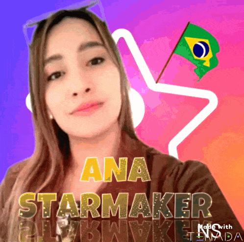 a woman with the name ana starmaker written on her face