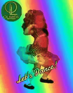 a little girl is dancing with the words let 's dance written on the bottom