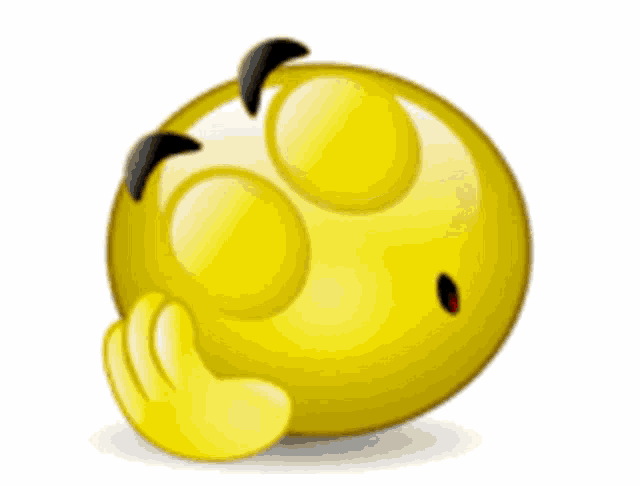 a yellow smiley face with a surprised look on it 's face
