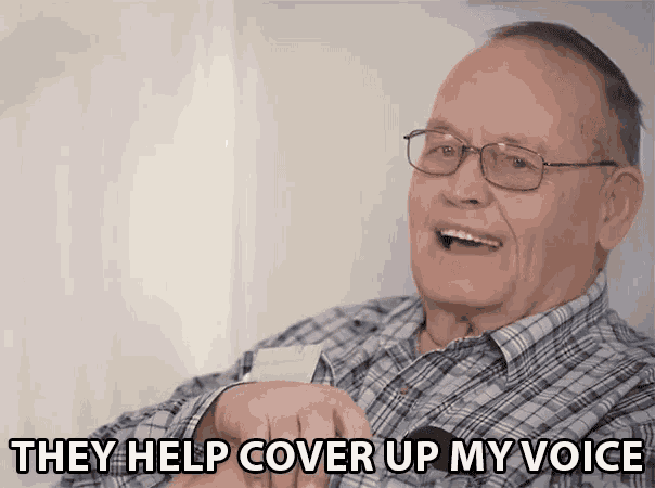 They Help Cover Up My Voice Helping GIF - They Help Cover Up My Voice Helping Appreciate GIFs