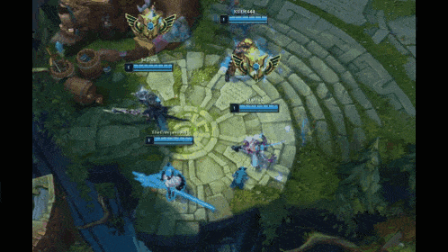 a screenshot of a league of legends game with the number 1 on the bottom left