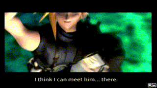 a video game screen shows a character saying " i think i can meet him there "
