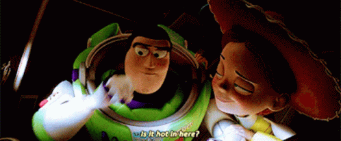 Toy Story Buzz Lightyear GIF - Toy Story Buzz Lightyear Is It Hot In Here GIFs