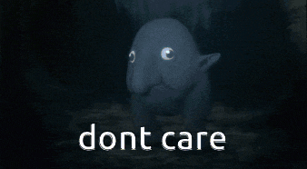 a picture of a whale and the words dont care