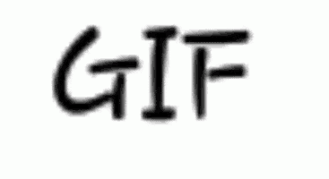 a black and white drawing of the word gif on a white background .