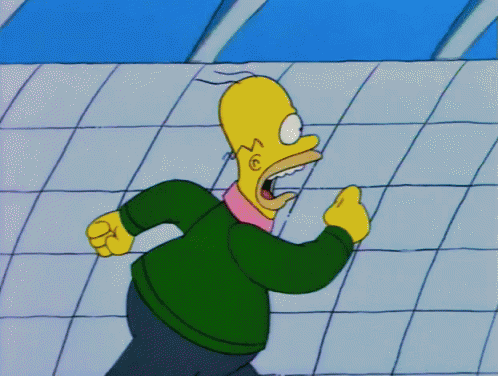 Homer Simpson Running In Treehouse Of Horrors - The Simpsons GIF - Hurry GIFs