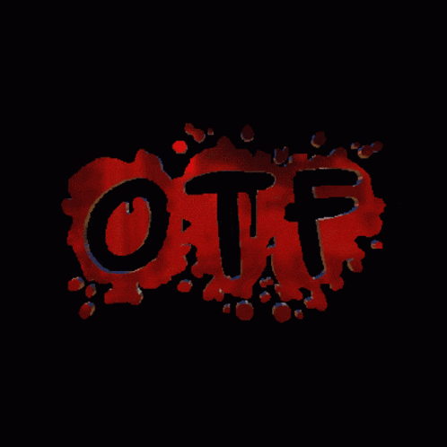 a 3d rendering of the word ortaf in red