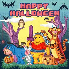 ハロウィン ディズニー GIF - Pooh Happy Halloween Halloween Disney GIFs