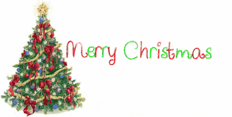 a christmas tree with the words merry christmas written on it