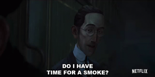 Do I Have Time For A Smoke Love Death And Robots GIF - Do I Have Time For A Smoke Love Death And Robots Can I Have A Smoke GIFs