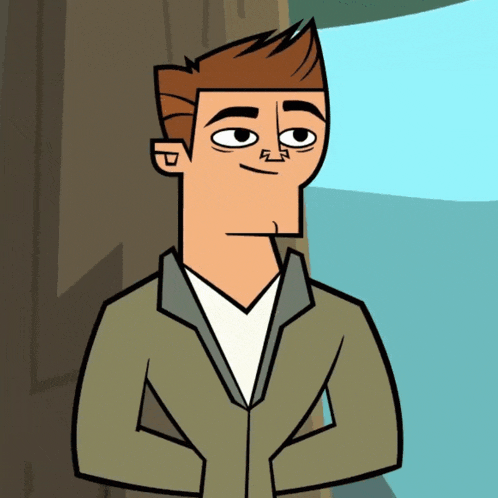 a cartoon of a man in a suit and white shirt with his eyes closed