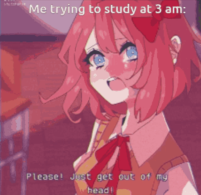 a picture of a man in a suit and tie with the words me trying to study at 3 am