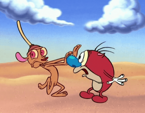 Ren And Stimpy Ren And Stimpy Adult Party GIF - Ren And Stimpy Ren And Stimpy Adult Party Run GIFs