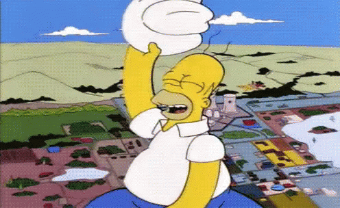 Homer Rides Rocket GIF - Rocket Simpsons Yeehaw GIFs