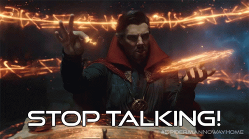 Stop Talking Doctor Strange GIF - Stop Talking Doctor Strange Benedict Cumberbatch GIFs
