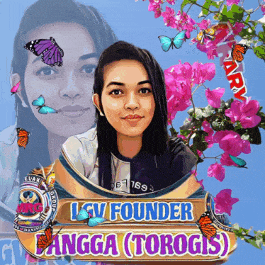 a picture of a woman with the name lgv founder angga ( torogis )