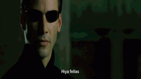 The Matrix Neo GIF - The Matrix Neo Hiya Fellas GIFs