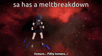 a pixel art of a person with the words sa has a melt breakdown