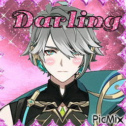 a picture of a boy with the word darling on the bottom