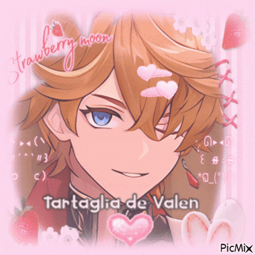 a picture of a boy with the name tartaglia de valen written on it