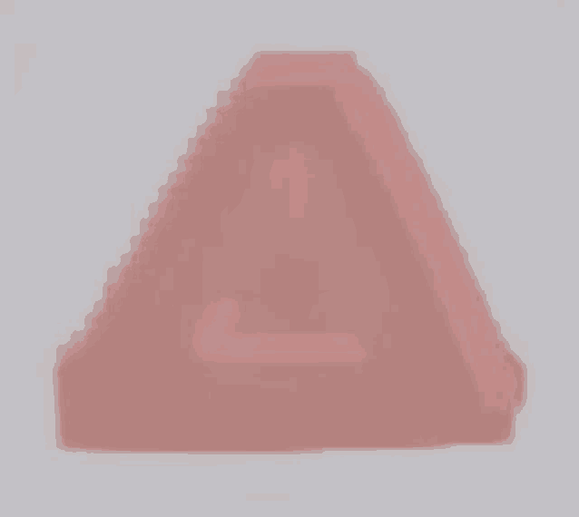 a red triangle with a white arrow pointing to the right .