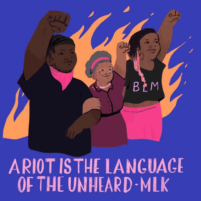 a poster that says riot is the language of the unheard milk