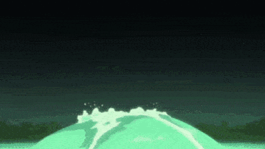 a green sphere with a lightning bolt coming out of it