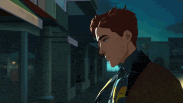 a man in a red mask says hey assholes in a cartoon